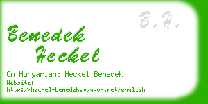 benedek heckel business card